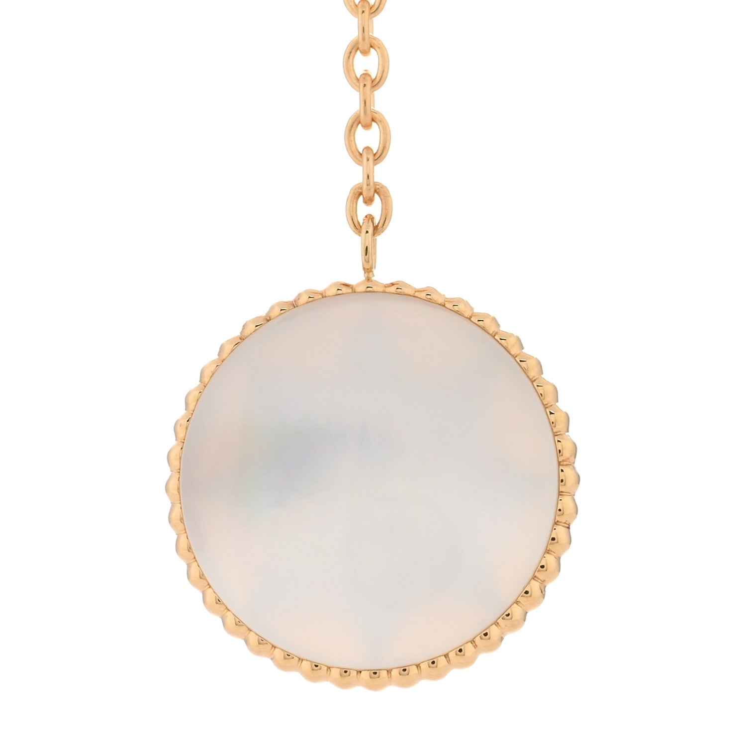 Christian Dior 18K Yellow Gold Diamond Mother of Pearl Rose Des Vents Y Necklace 5 of 6