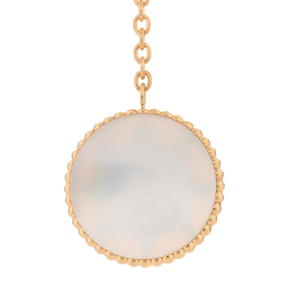 Christian Dior 18K Yellow Gold Diamond Mother of Pearl Rose Des Vents Y Necklace 5 of 6