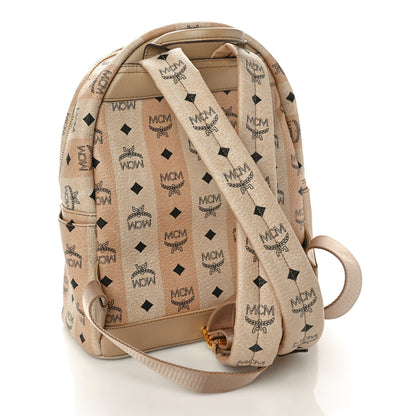 MCM Striped Visetos Small Stark Backpack Beige 2 of 12