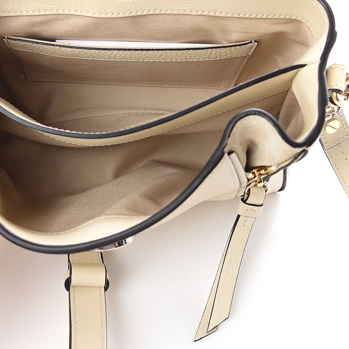 Calfskin Mini Faye Day Shoulder Bag Off White