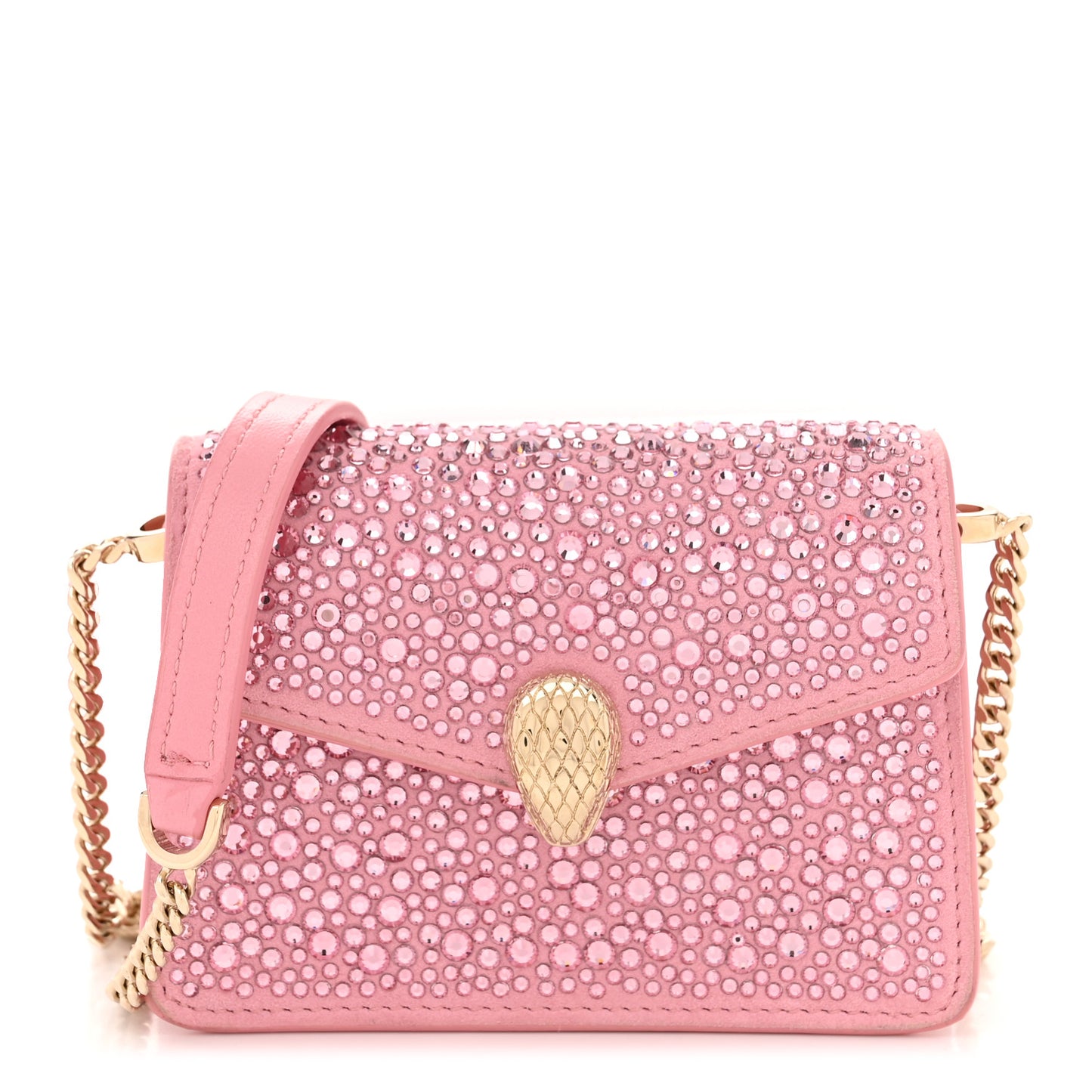 Crystal Serpenti Forever Crossbody Pink