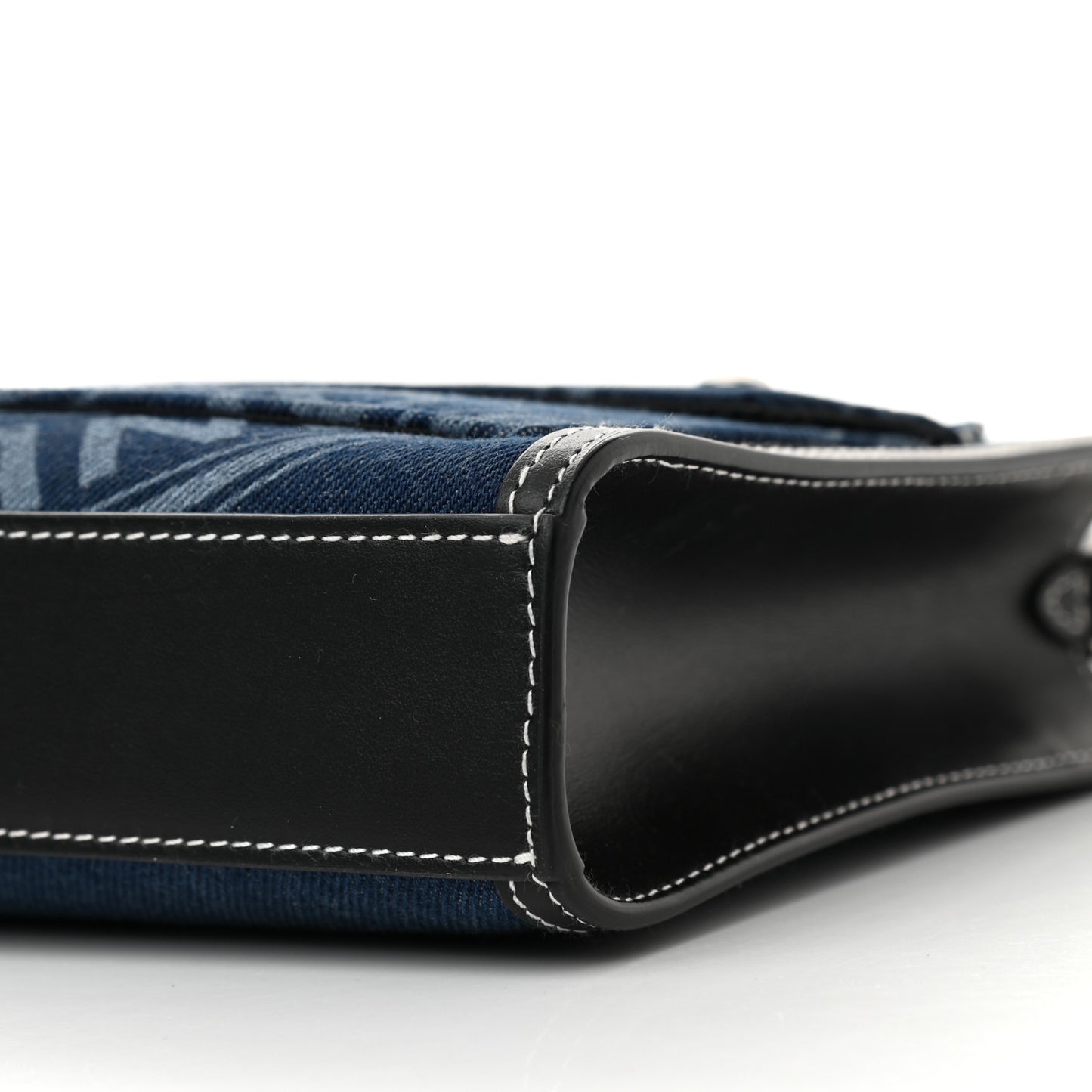 Denim Smooth Calfskin Mini Pocket Bag Blue