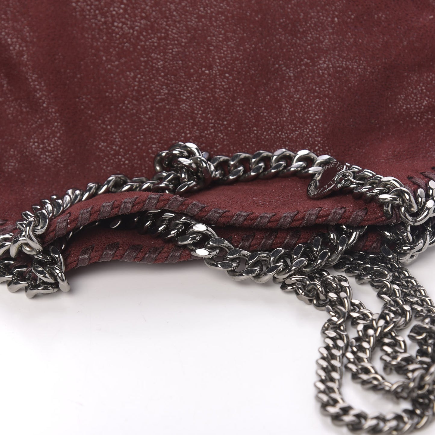 Shaggy Deer Mini Falabella Fold Over Tote Ruby