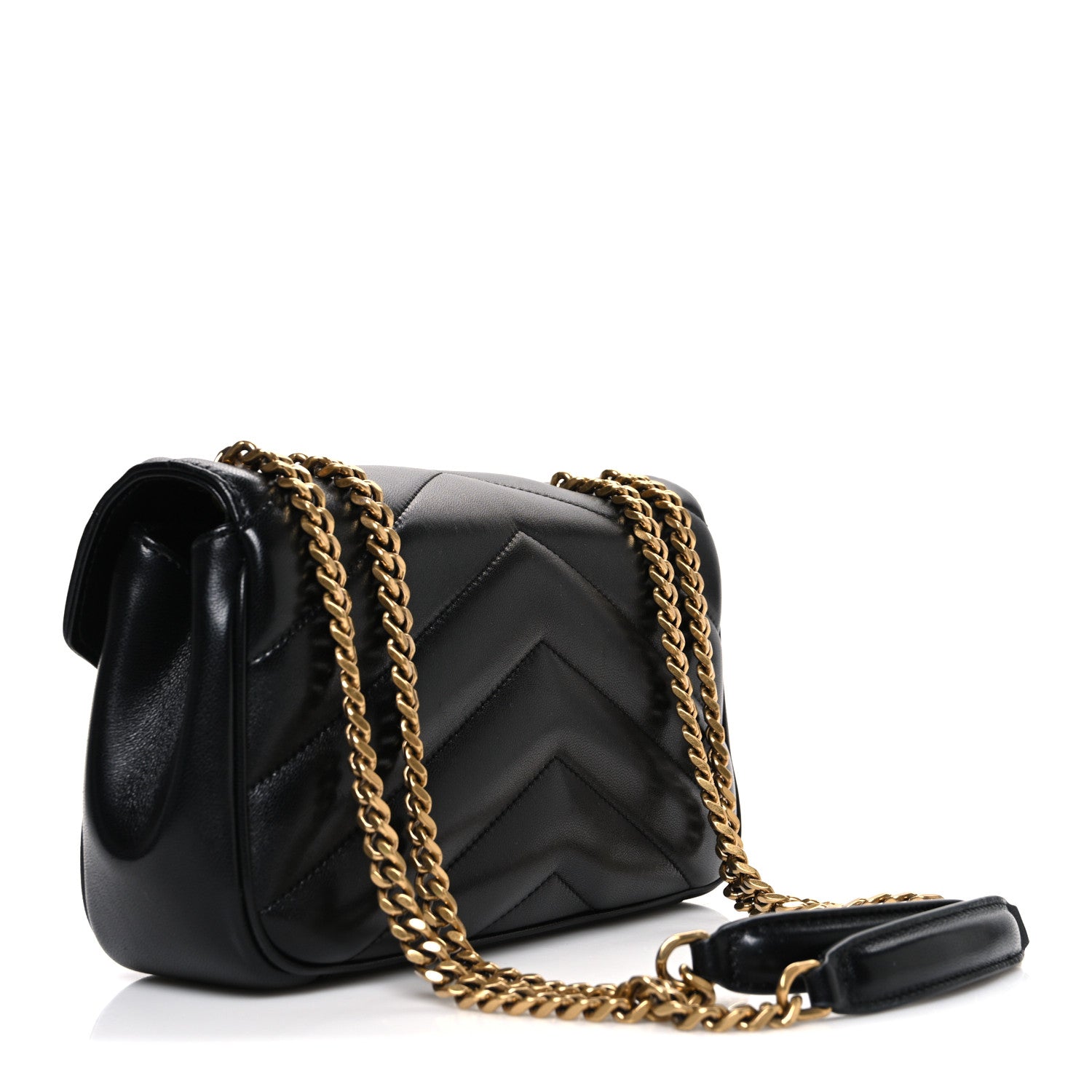 Saint Laurent Lambskin Chevron Quilted Small Loulou Bag Black 4 of 11