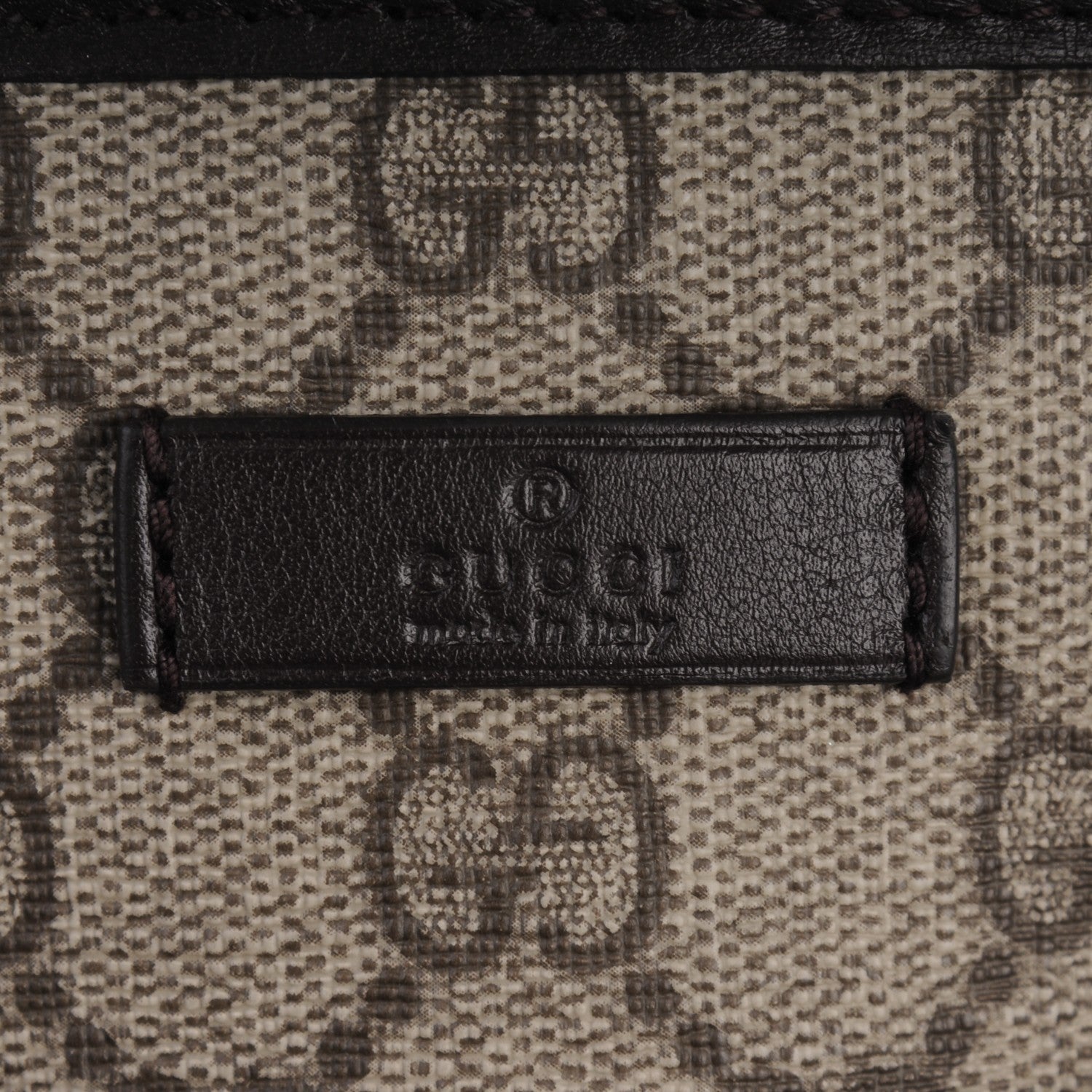 Gucci GG Supreme Monogram Web Flat Messenger Bag Dark Brown 6 of 8