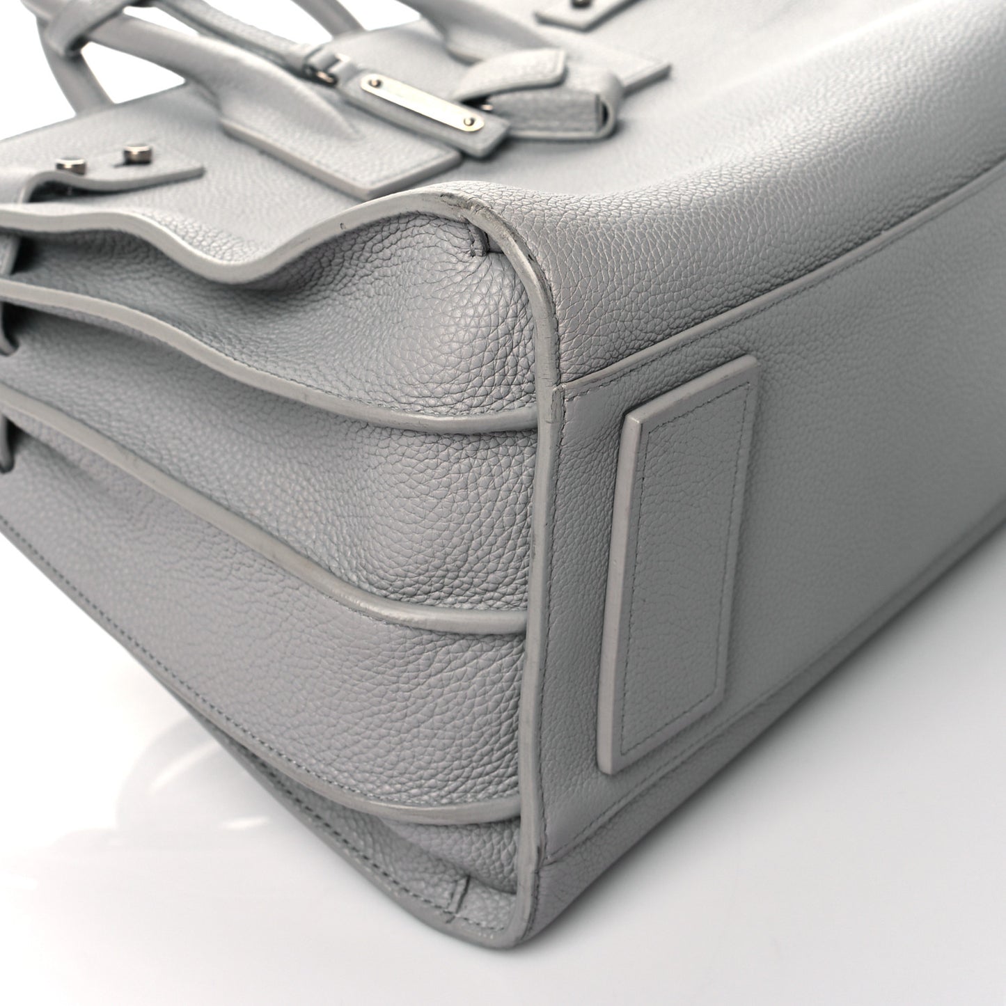 Grained Calfskin Small Supple Sac De Jour Grey