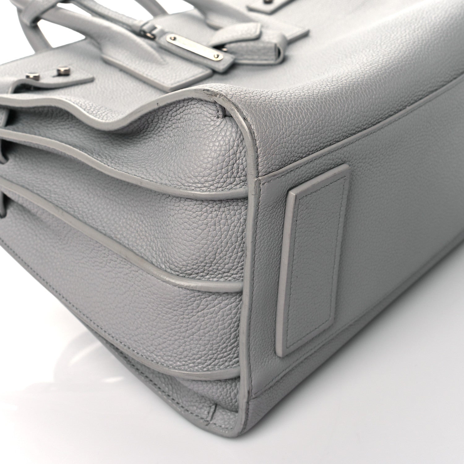 Saint Laurent Grained Calfskin Small Supple Sac De Jour Grey 9 of 10