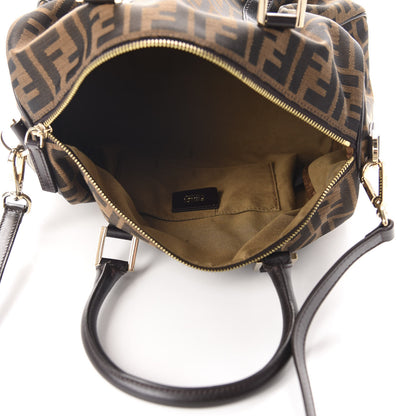 Fendi Zucca Calfskin Medium Convertible Boston Satchel Tobacco 5 of 10
