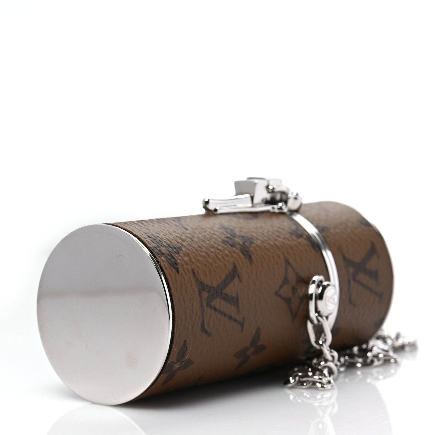 Reverse Monogram Chain Lipstick Case
