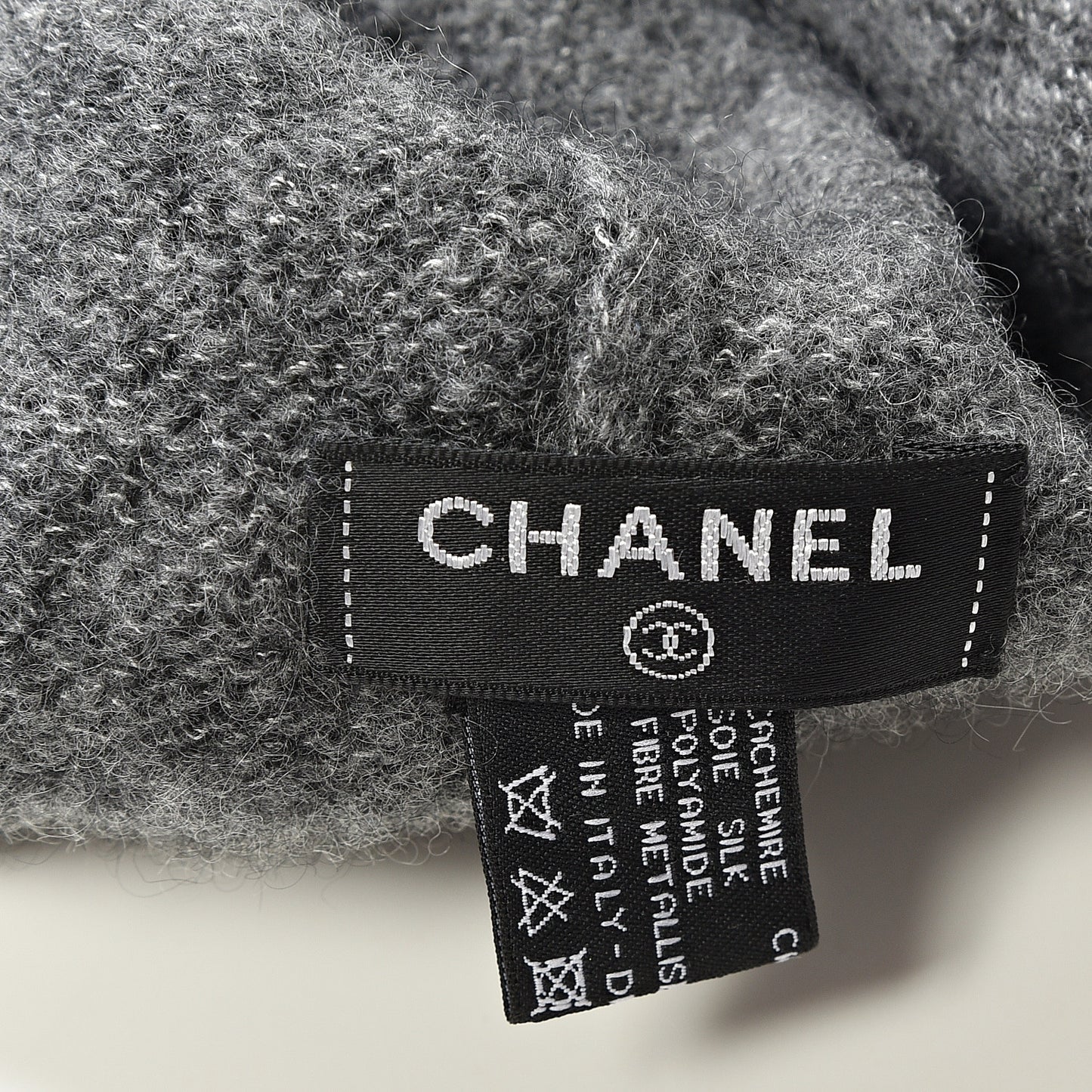 Cashmere Blend CC Beanie Hat Grey