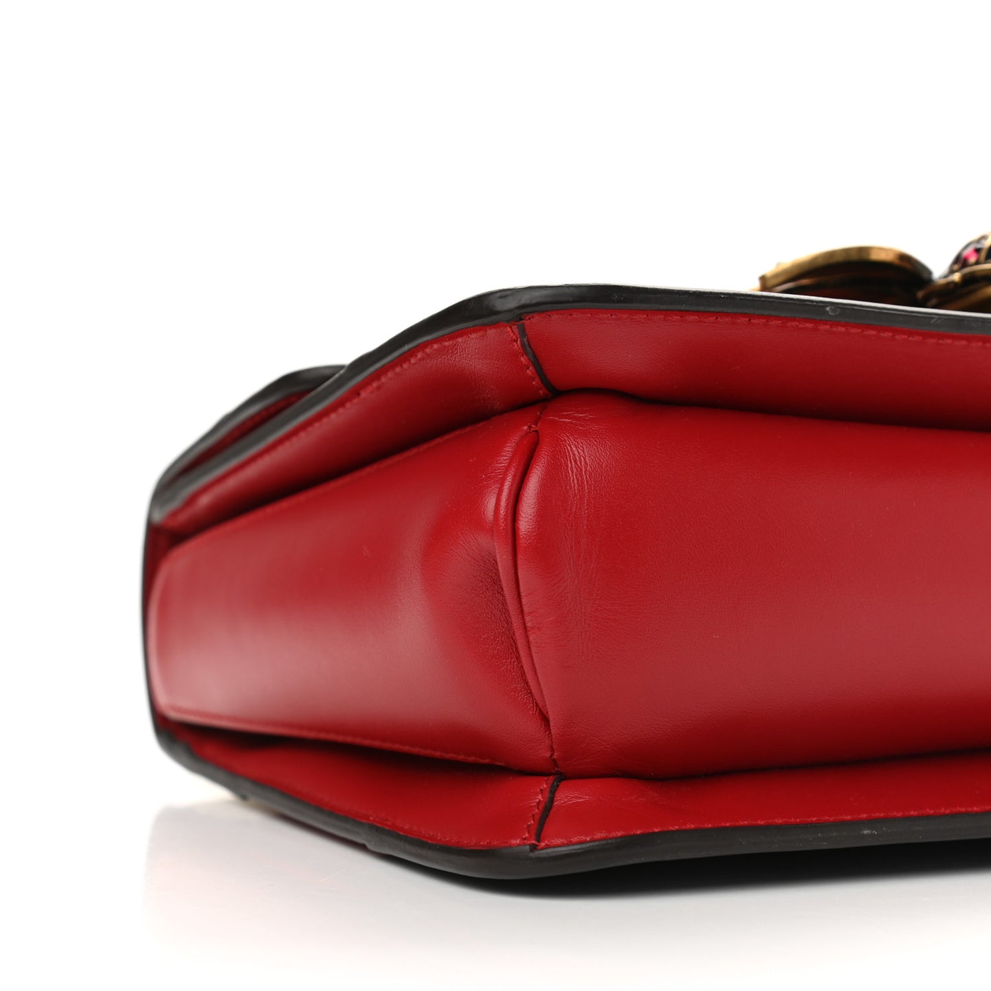 Calfskin Sylvie Web Queen Margaret Shoulder Bag Blue Agata Hibiscus Red Mystic White