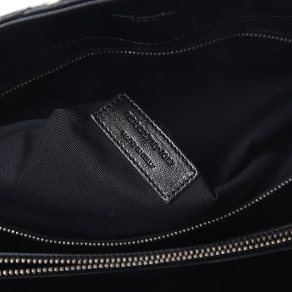 Saint Laurent Calfskin Y Quilted Monogram Large Loulou Shopper Black 7 of 8