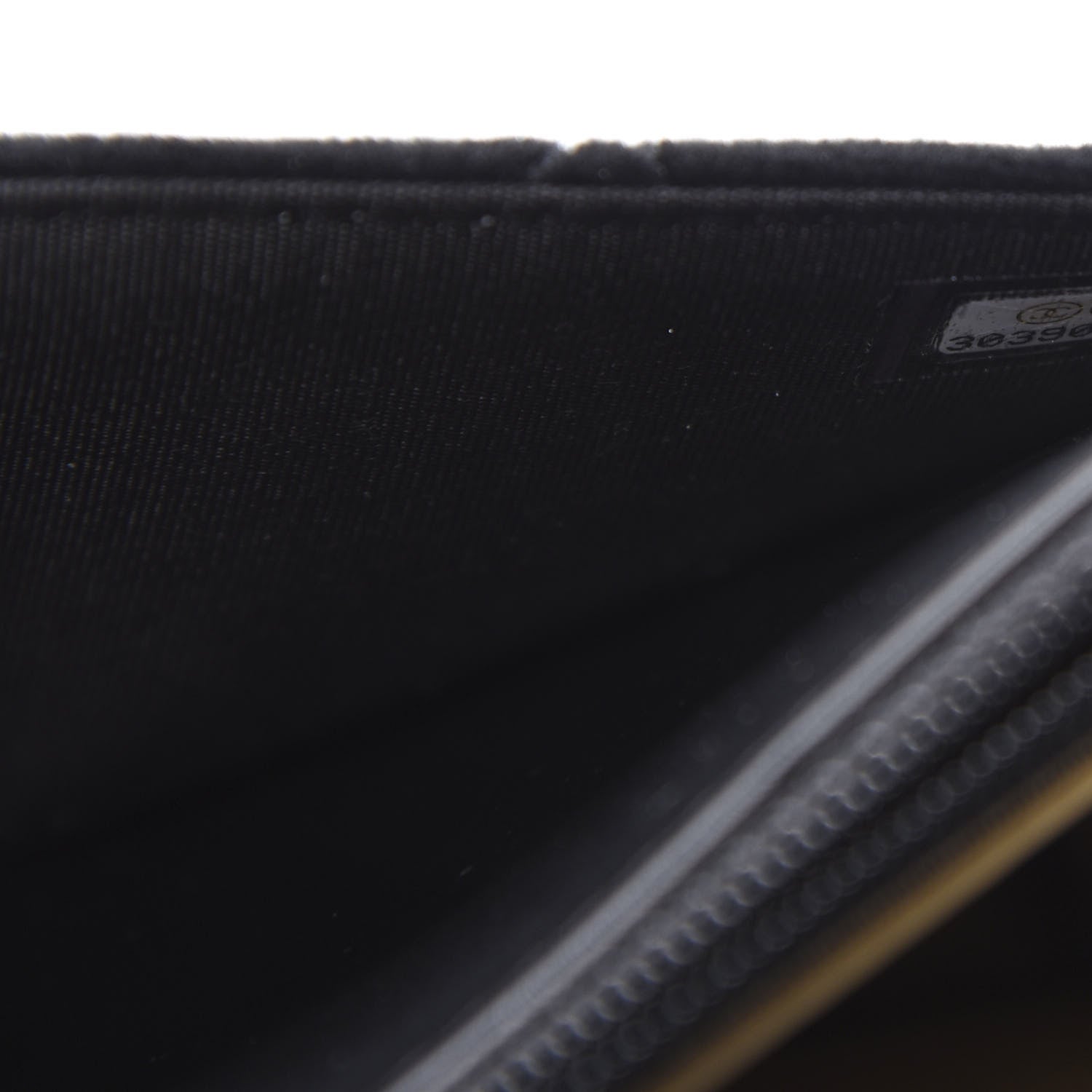 Chanel Velvet Quilted Pearl Crush Wallet On Chain WOC Black 10 of 12