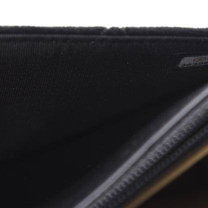 Chanel Velvet Quilted Pearl Crush Wallet On Chain WOC Black 10 of 12
