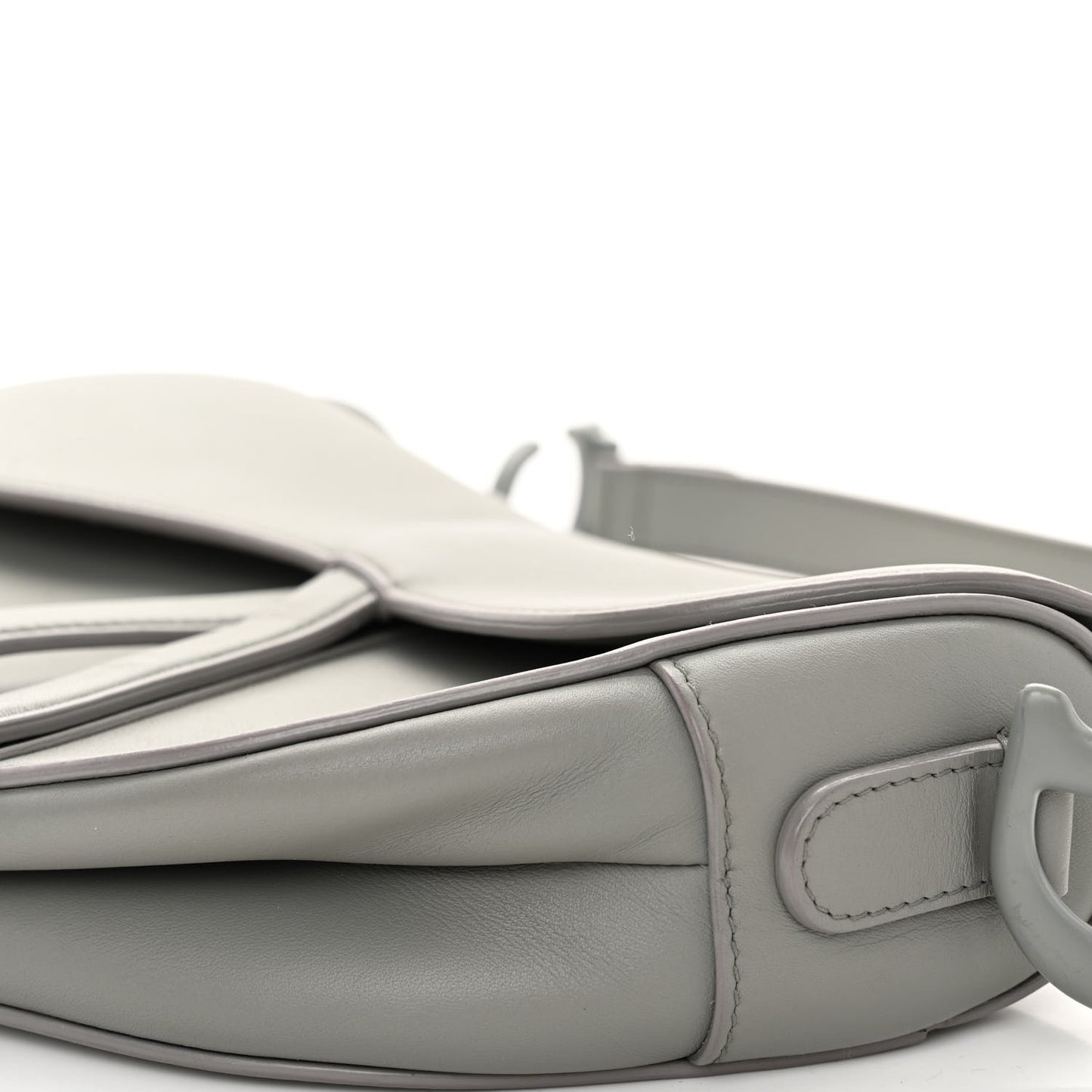 Ultra Matte Calfskin Saddle Bag Grey