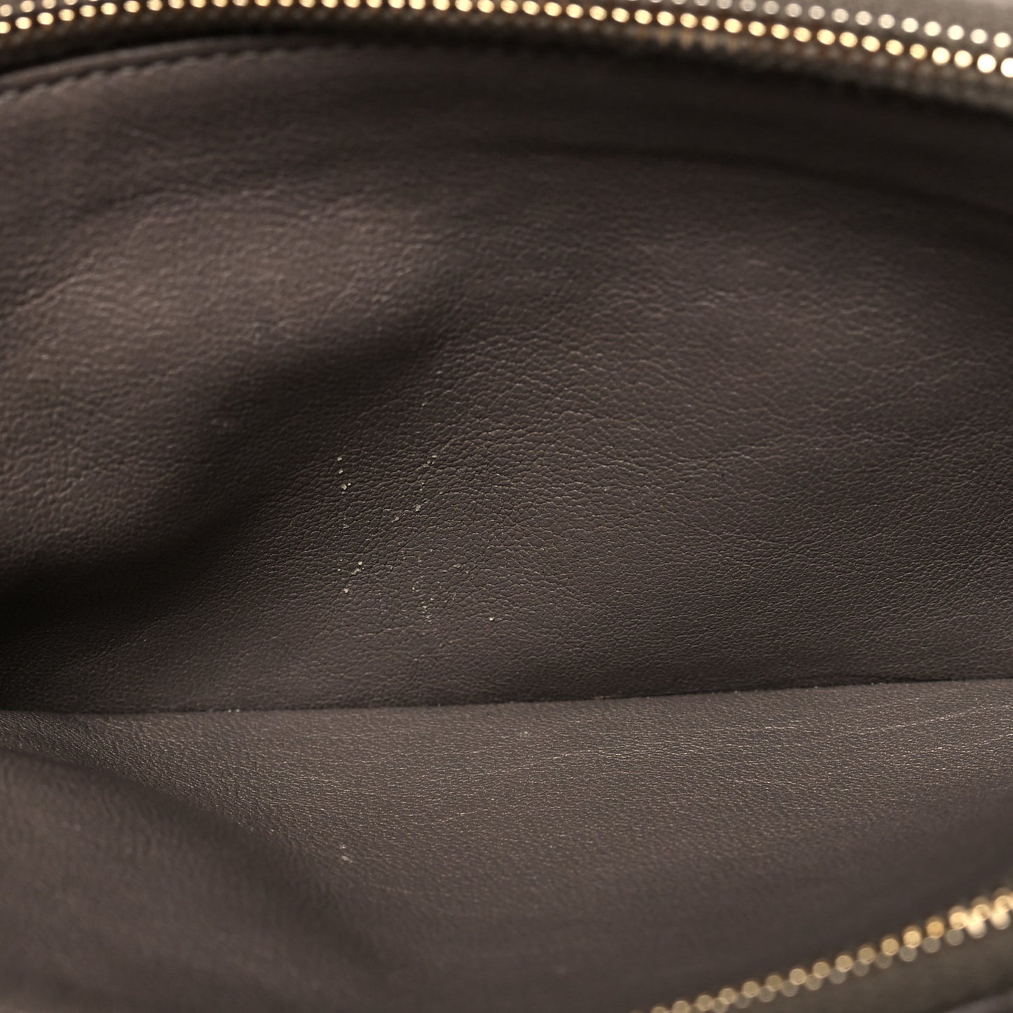 Grained Lambskin Quilted Mini Becky Double Zip Bag Taupe