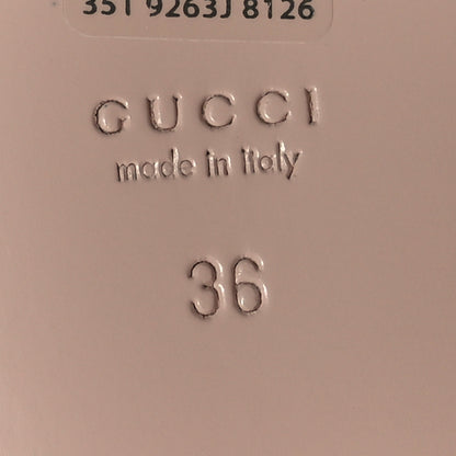 Gucci Monogram Macro GG Nappa Charlotte Womens Princetown Slippers 36 Beige Perfect Pink 7 of 9