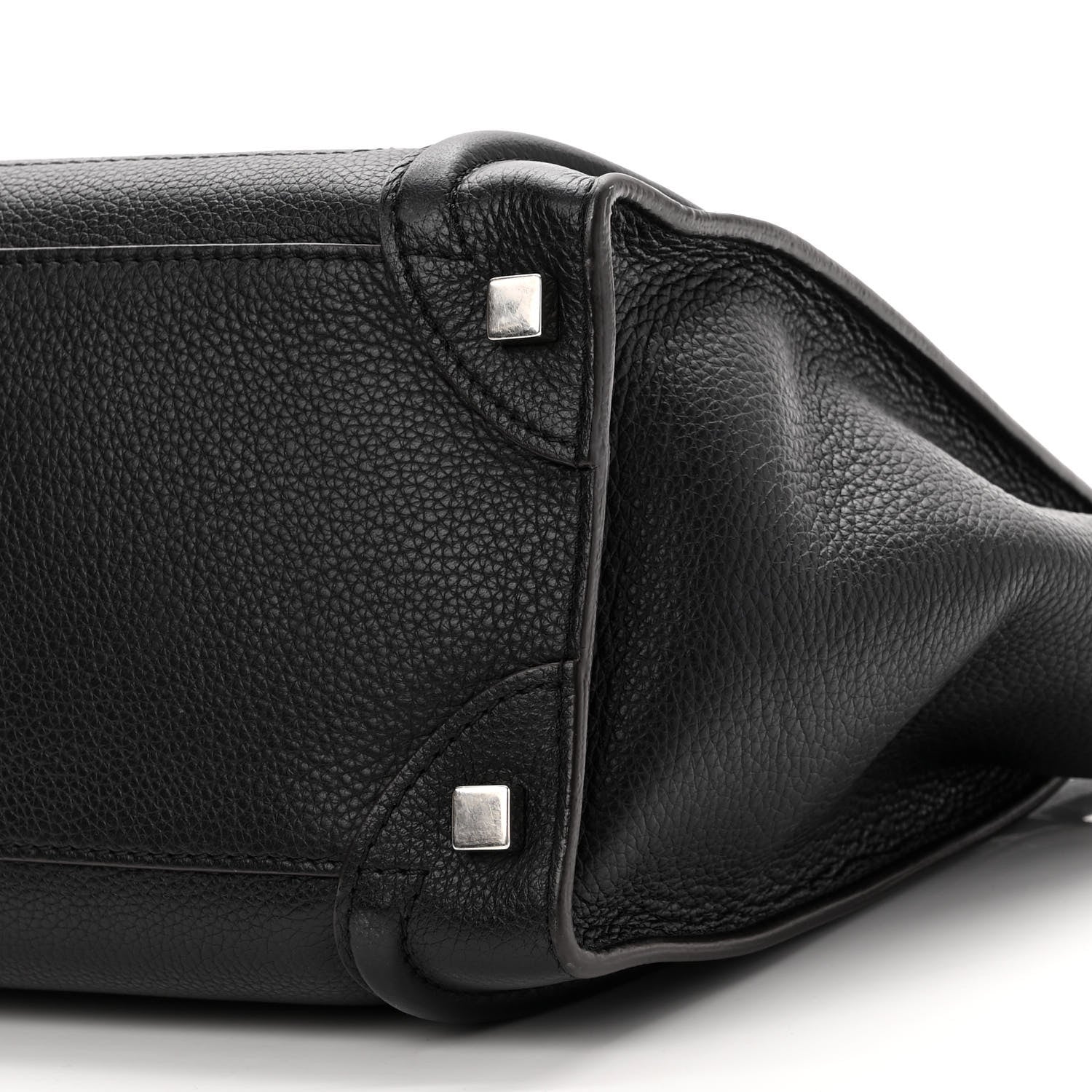 Celine Drummed Calfskin Micro Luggage Black 9 of 12