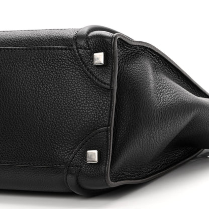 Celine Drummed Calfskin Micro Luggage Black 9 of 12