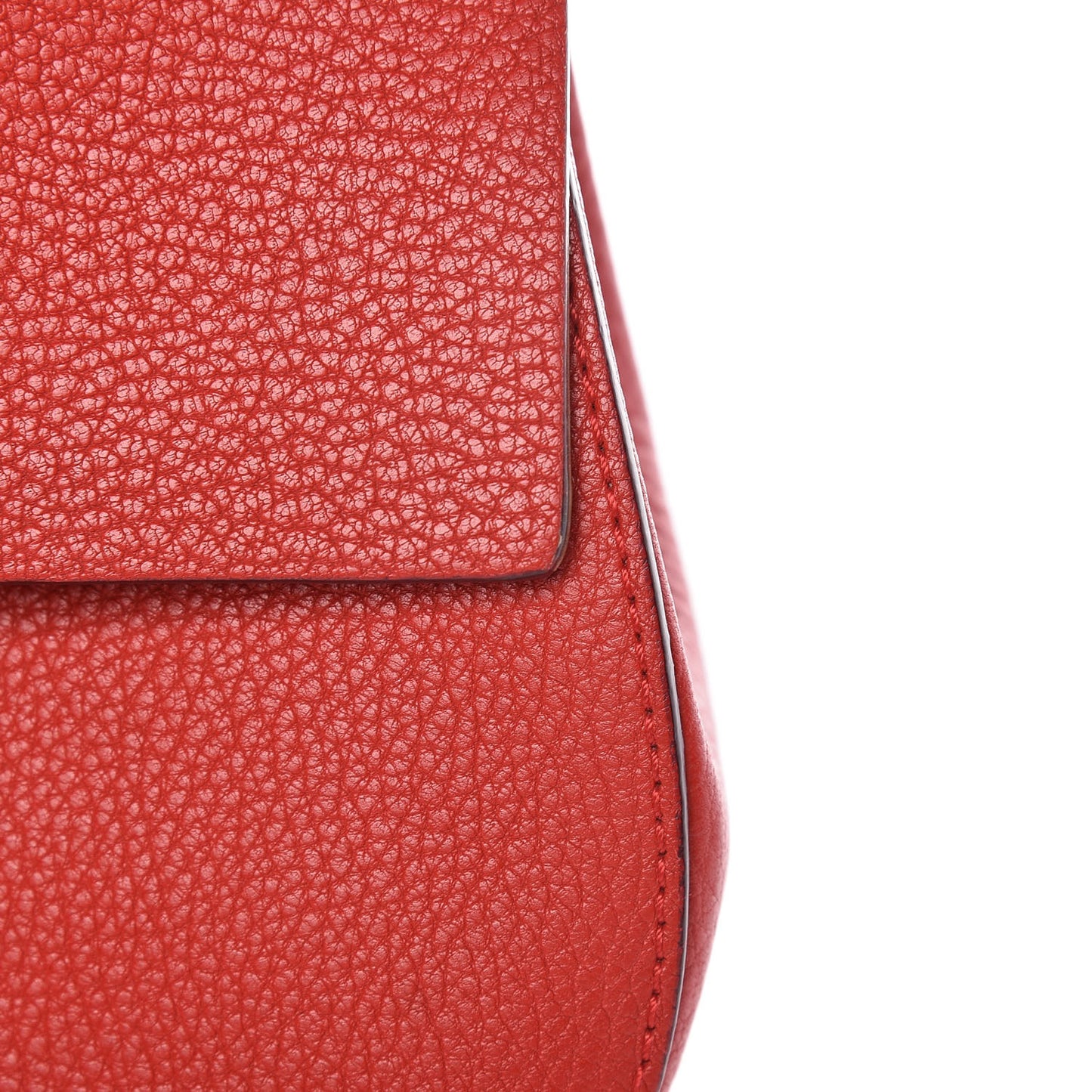 Grained Lambskin Drew Shoulder Bag Plaid Red