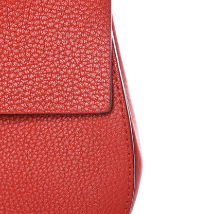 Chloe Grained Lambskin Drew Shoulder Bag Plaid Red 9 of 15