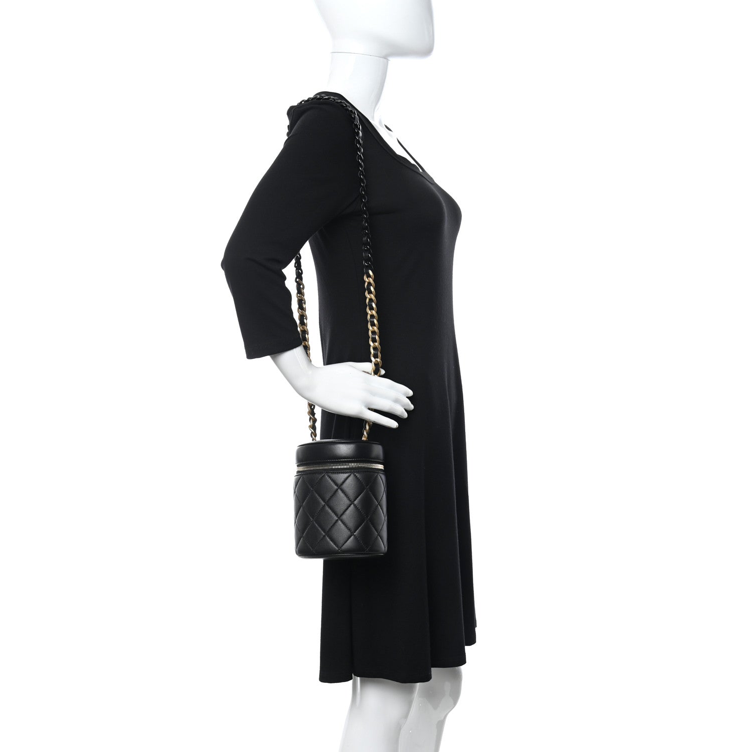 Chanel Lambskin Quilted Small Vanity Case Black 2 of 14