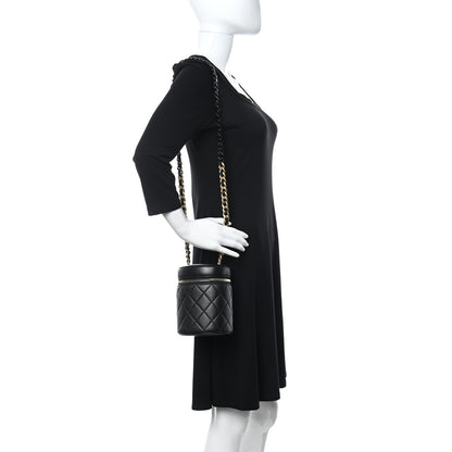 Chanel Lambskin Quilted Small Vanity Case Black 2 of 14