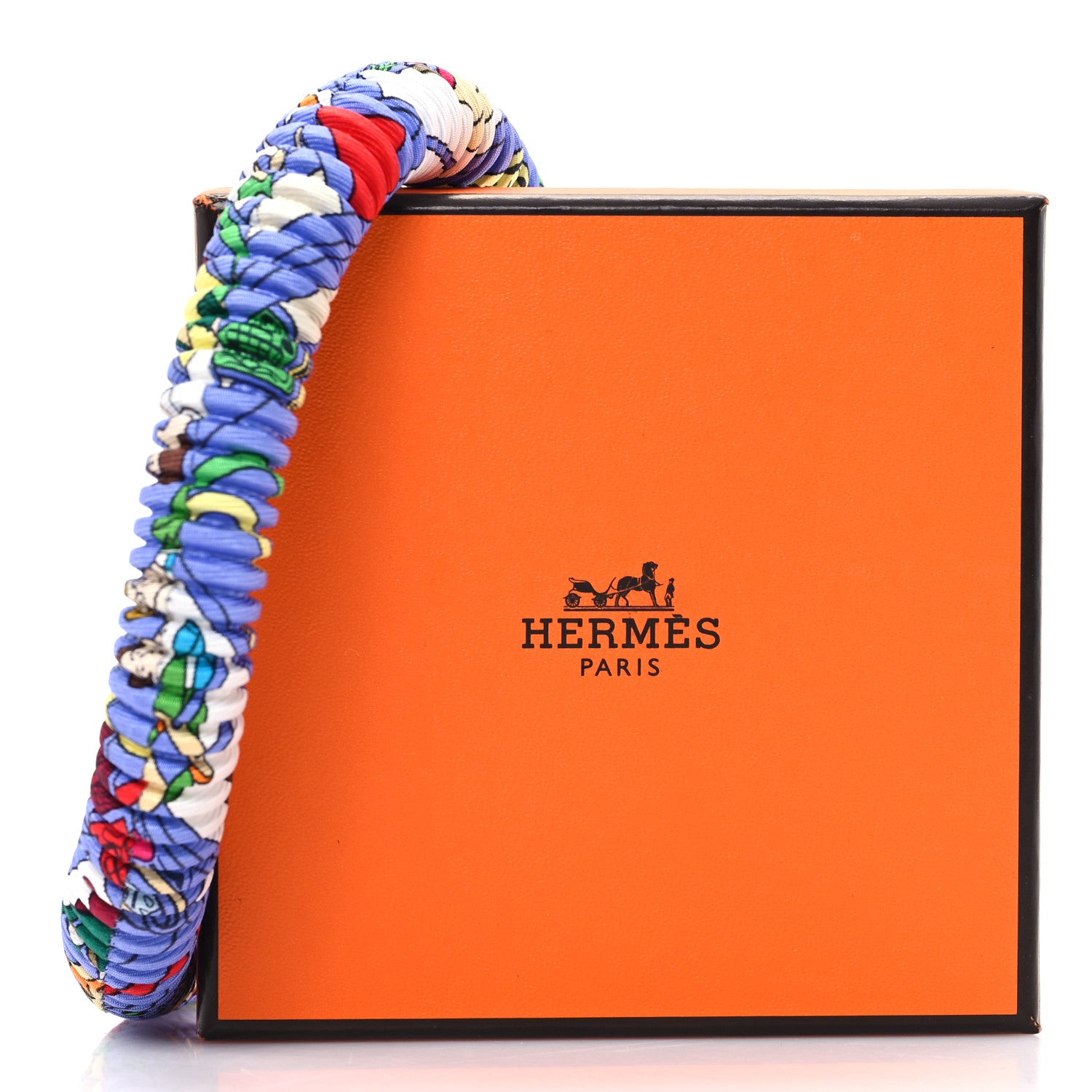 Hermes Silk Collier Plisse En Soie Petit H Pleated Necklace 5 of 5