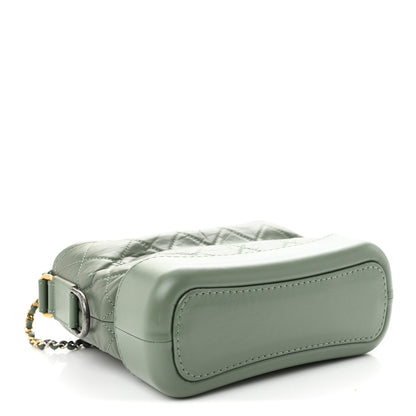 Chanel Aged Calfskin Quilted Small Gabrielle Hobo Dark Green 3 of 9