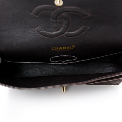 Chanel Lambskin Quilted Medium Double Flap Dark Brown 5 of 11