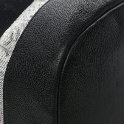 Burberry Overdyed Canvas Mega Check Drifton Backpack Black 9 of 10