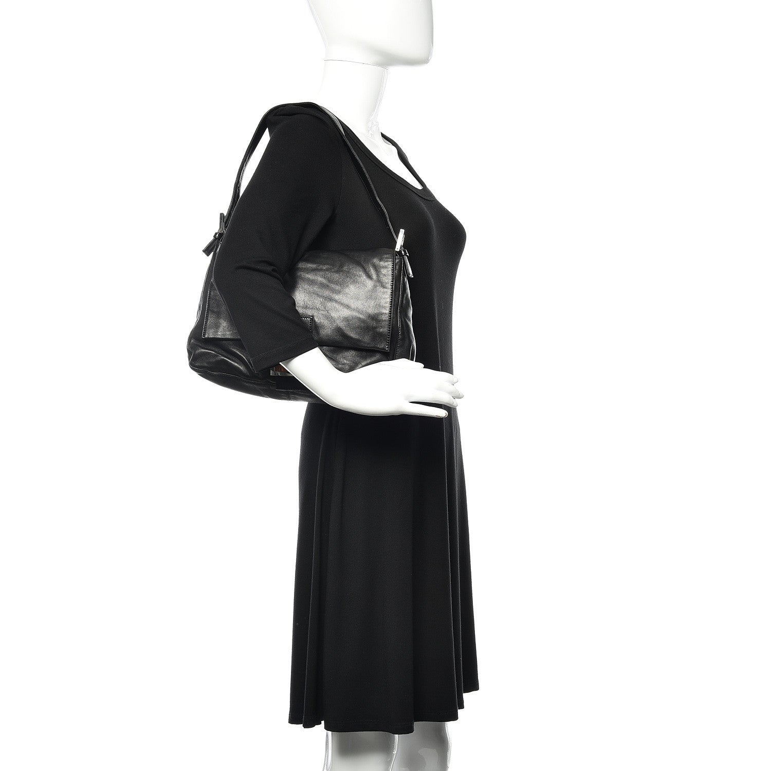 Fendi Lambskin Forever Mama Baguette Black 2 of 10