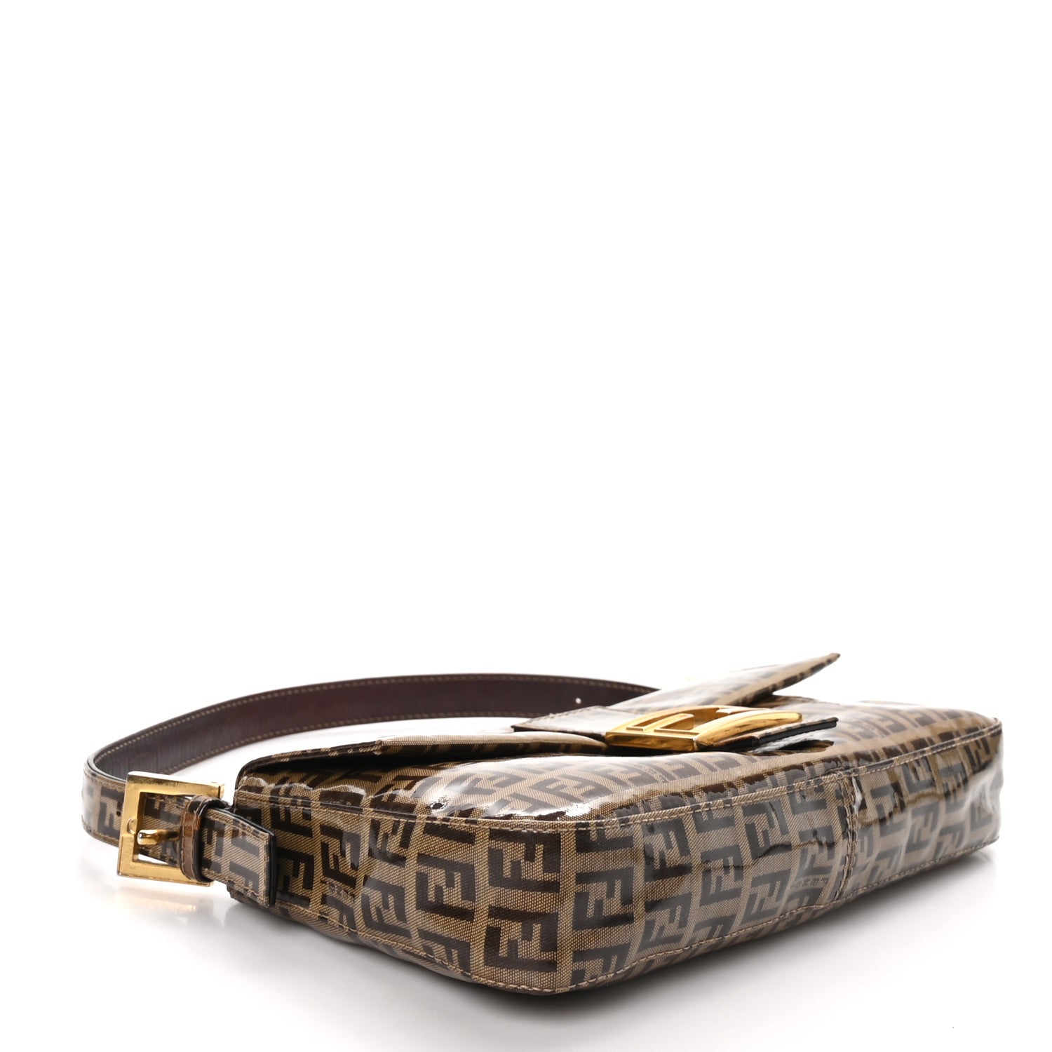 Fendi Vinyl Zucchino Baguette Tobacco 4 of 10