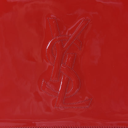 Saint Laurent Patent Monogram Large Belle De Jour Clutch Red 7 of 7