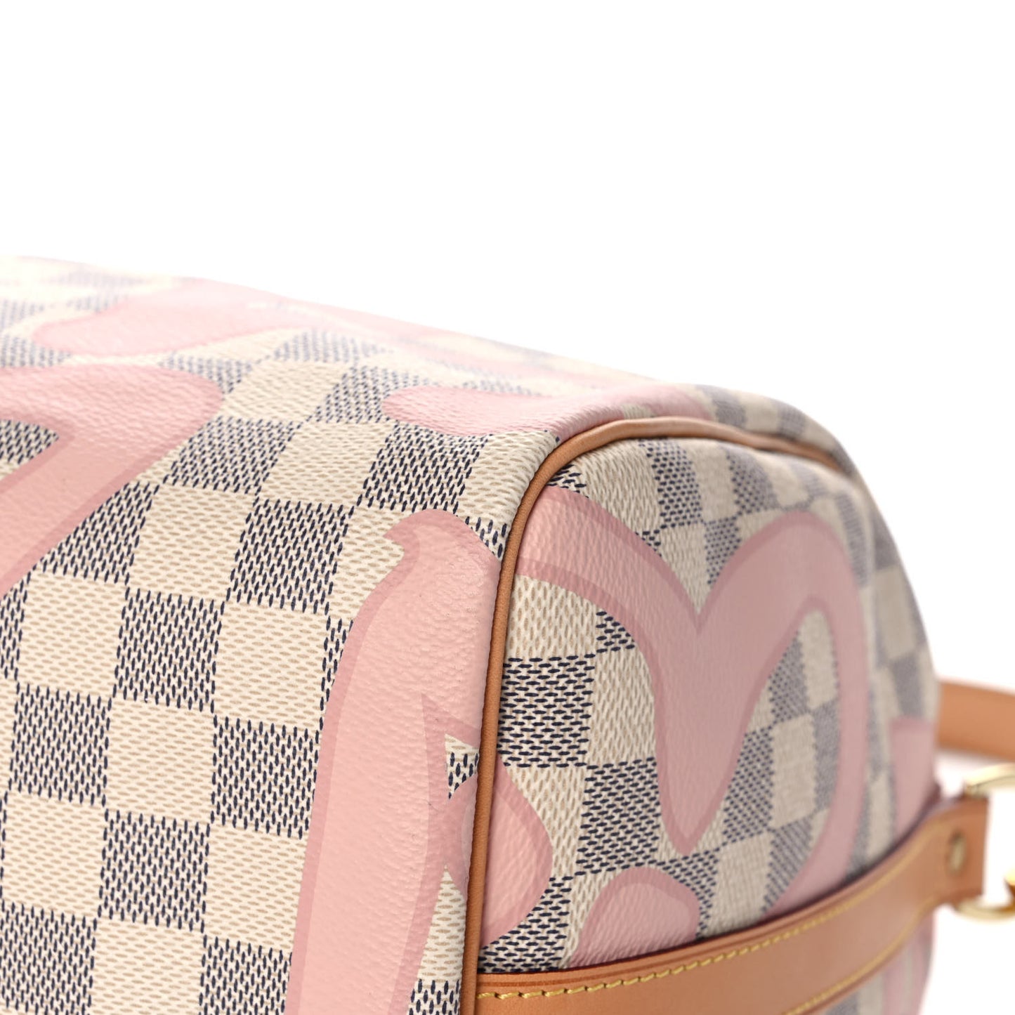 Damier Azur Tahitienne Speedy Bandouliere 30 Rose Ballerine