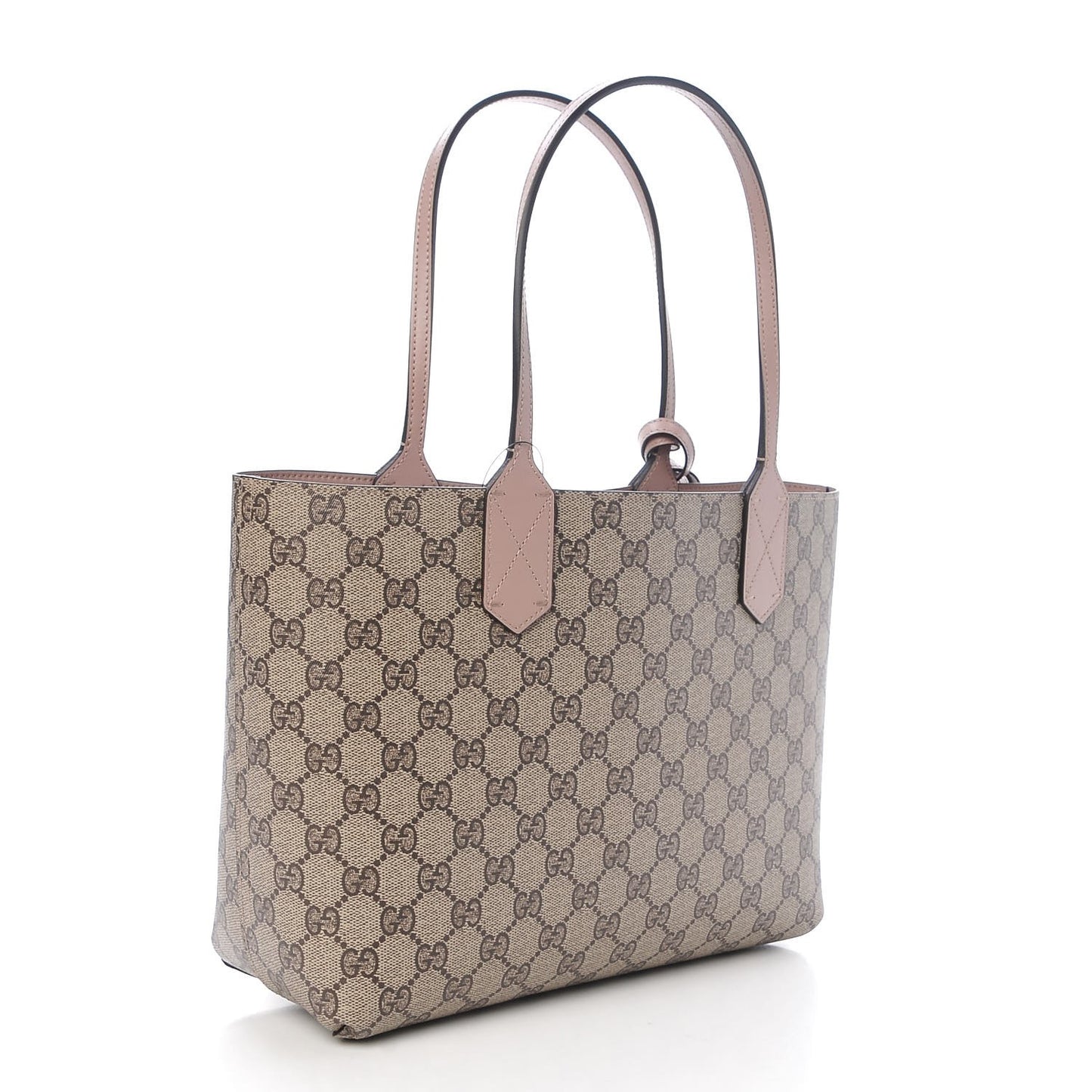 Textured Calfskin Monogram Small Reversible GG Tote Dark Cipria