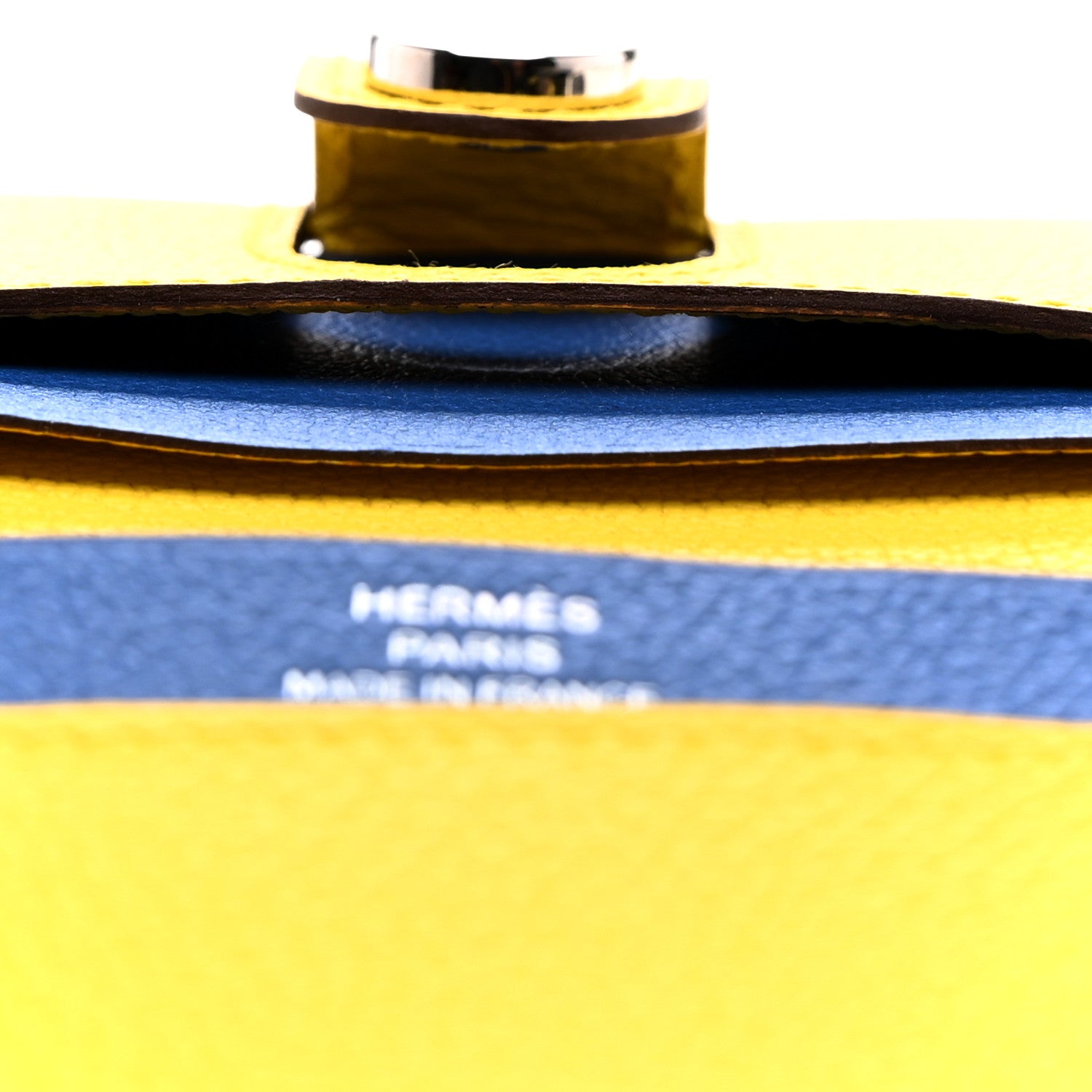 Hermes Evercolor Verso RMS Card Holder Jaune De Naples Bleu France 9 of 9