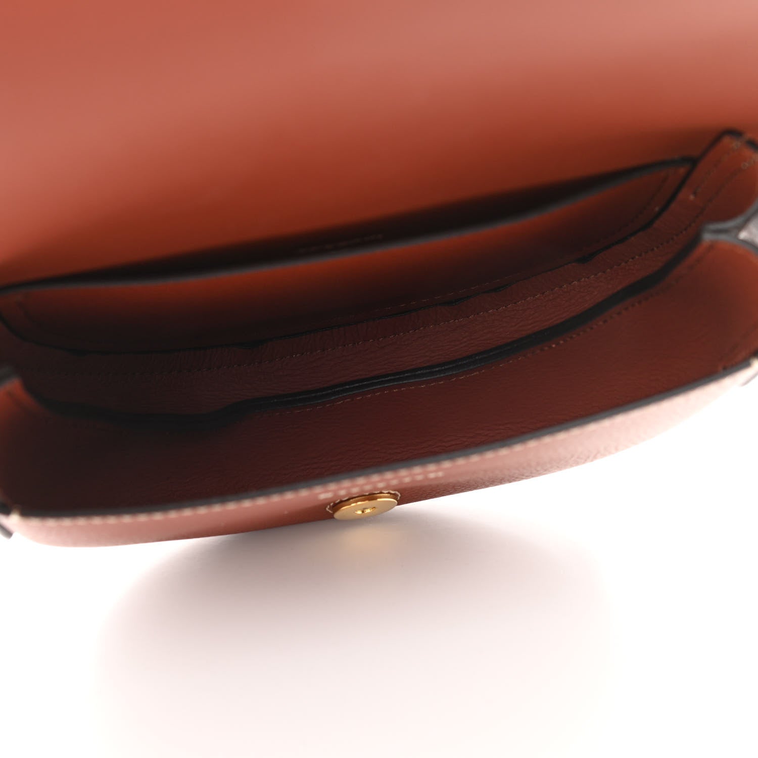 Chloe Grained Calfskin Small Darryl Saddle Crossbody Bag Sepia Brown 7 of 9