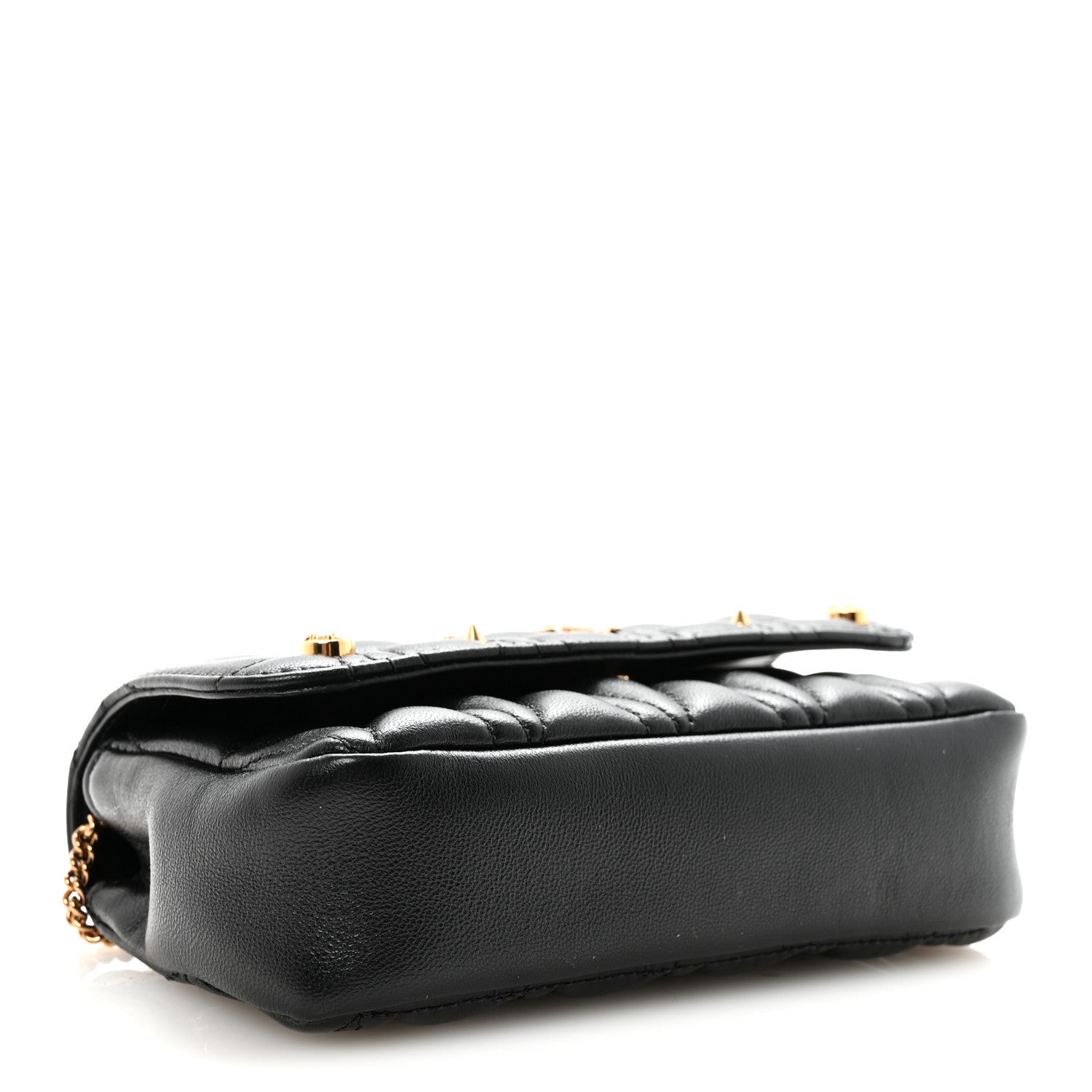 Versace Nappa Quilted Studded Virtus Evening Bag Black 4 of 9