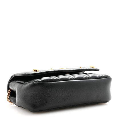 Versace Nappa Quilted Studded Virtus Evening Bag Black 4 of 9