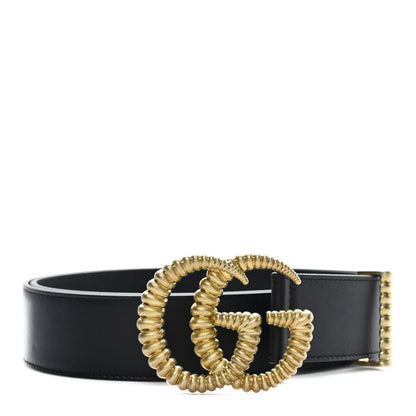 Gucci Moon Calfskin Torchon Double G 105 42 Belt Black 1 of 4
