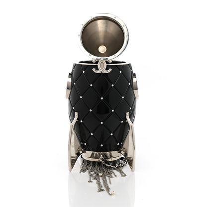 Chanel Plexiglass Crystal Rocket Ship Minaudière Clutch Black 4 of 6