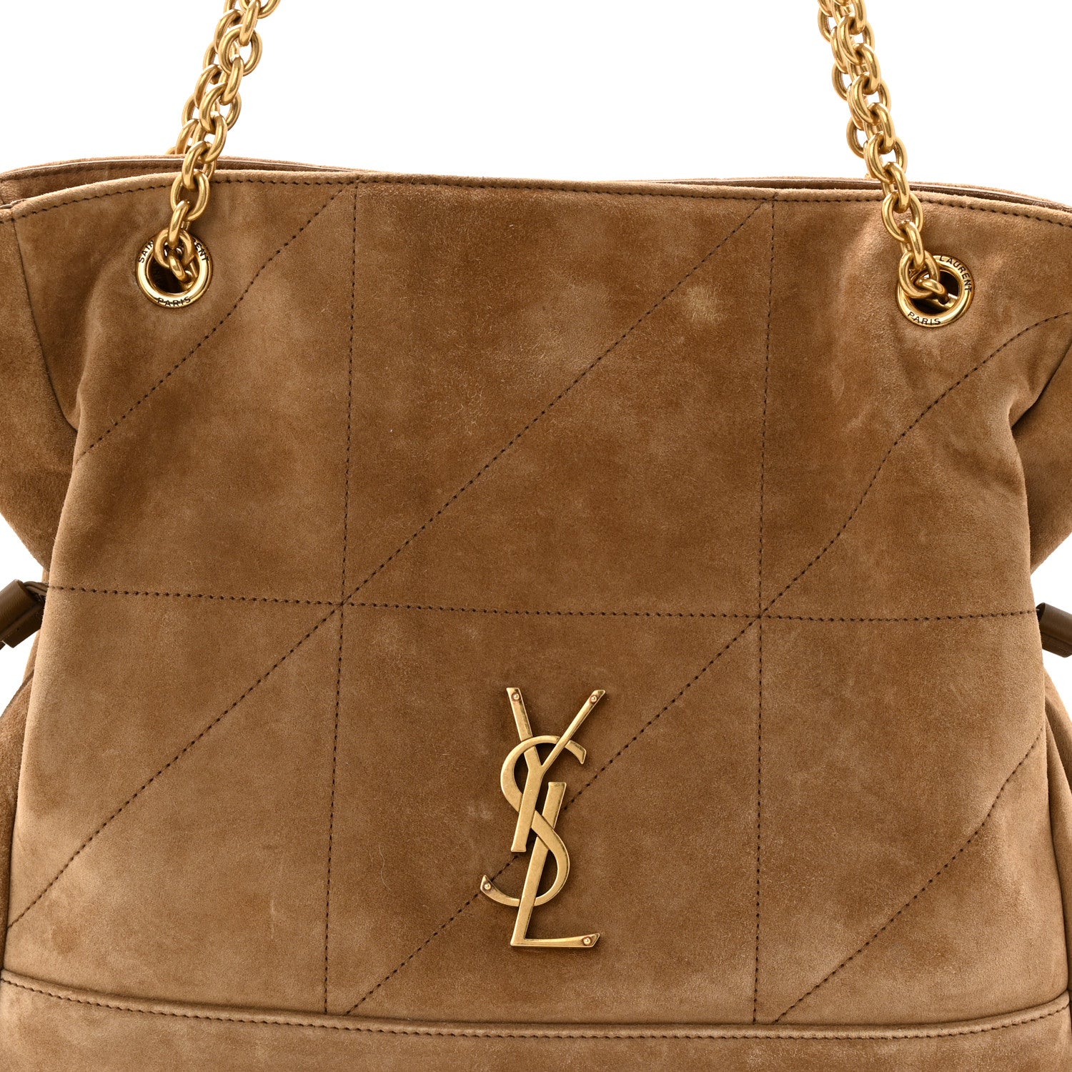 Saint Laurent Suede Small Jamie Shopping Tote Golden Leaf 9 of 12