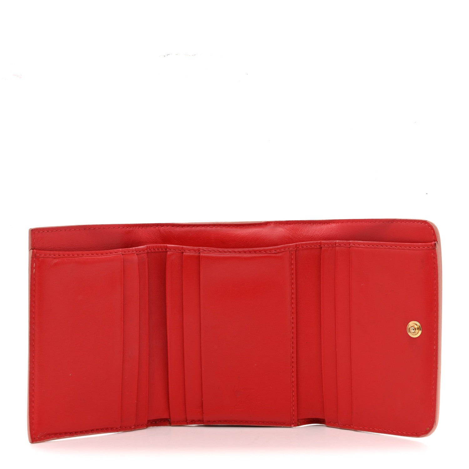 Christian Louboutin Calfskin Spiked Macaron Mini Spiked Wallet