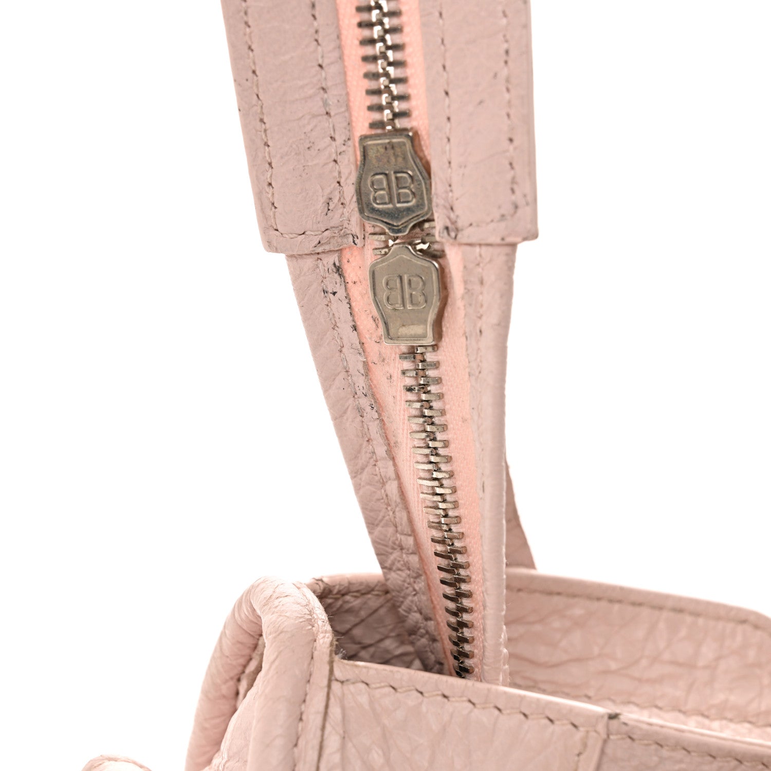 Balenciaga Agneau Classic Silver Hardware S City Logo Strap Light Rose White 19 of 20