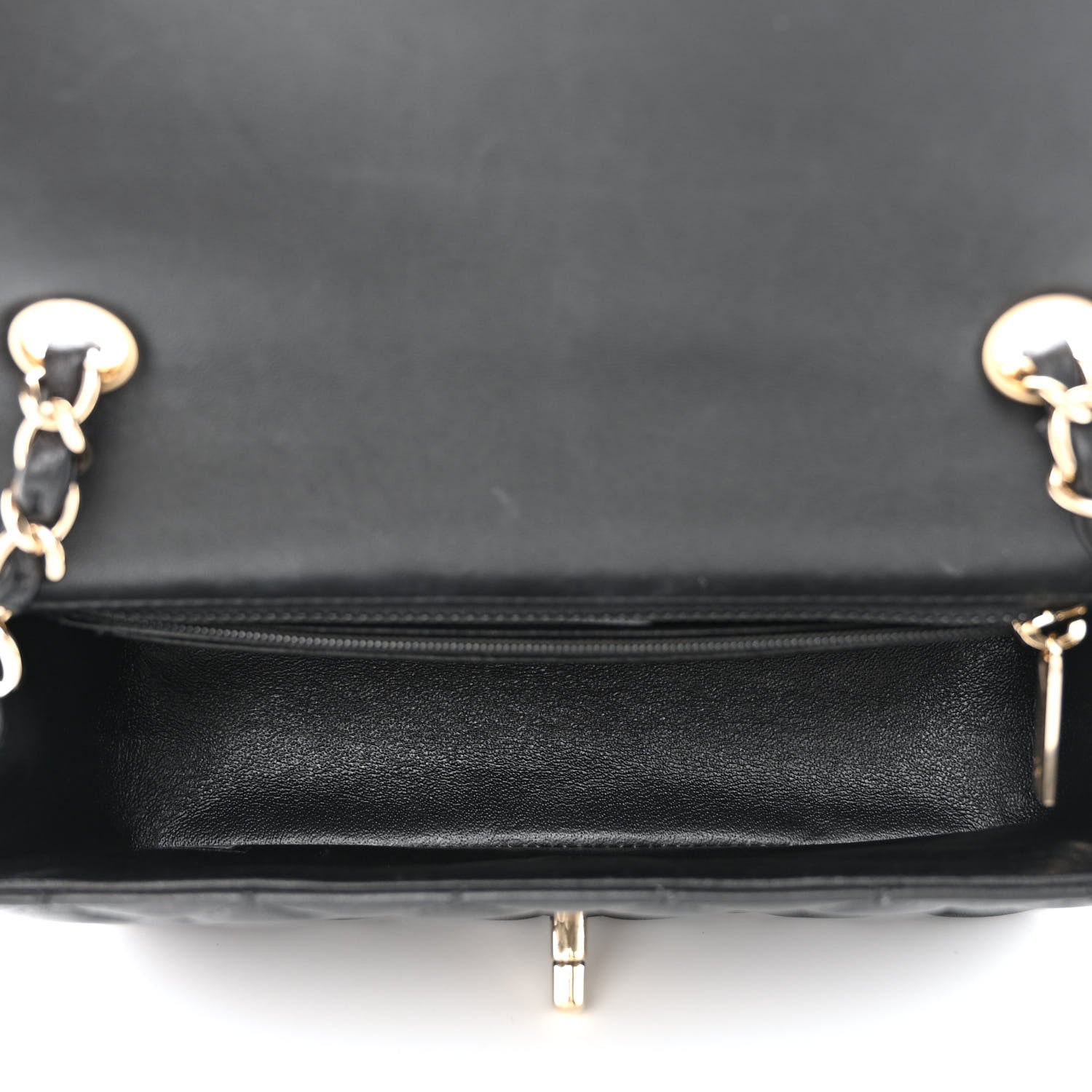 Chanel Lambskin Quilted Mini Rectangular Flap Black 5 of 13