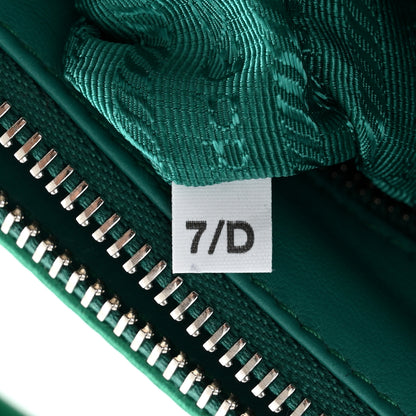 Prada Satin Crystal Mini Galleria Double Zip Tote Mango 7 of 10