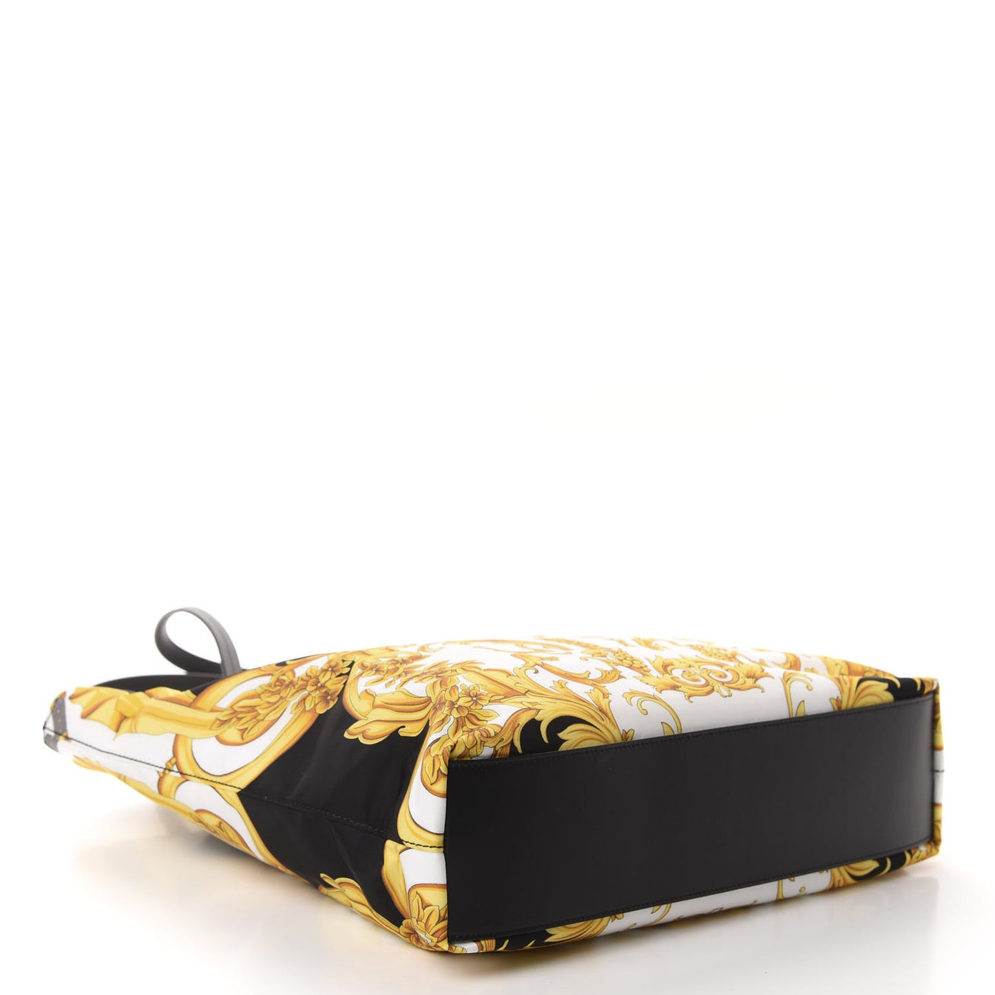 Nylon Baroque Print Tote Black