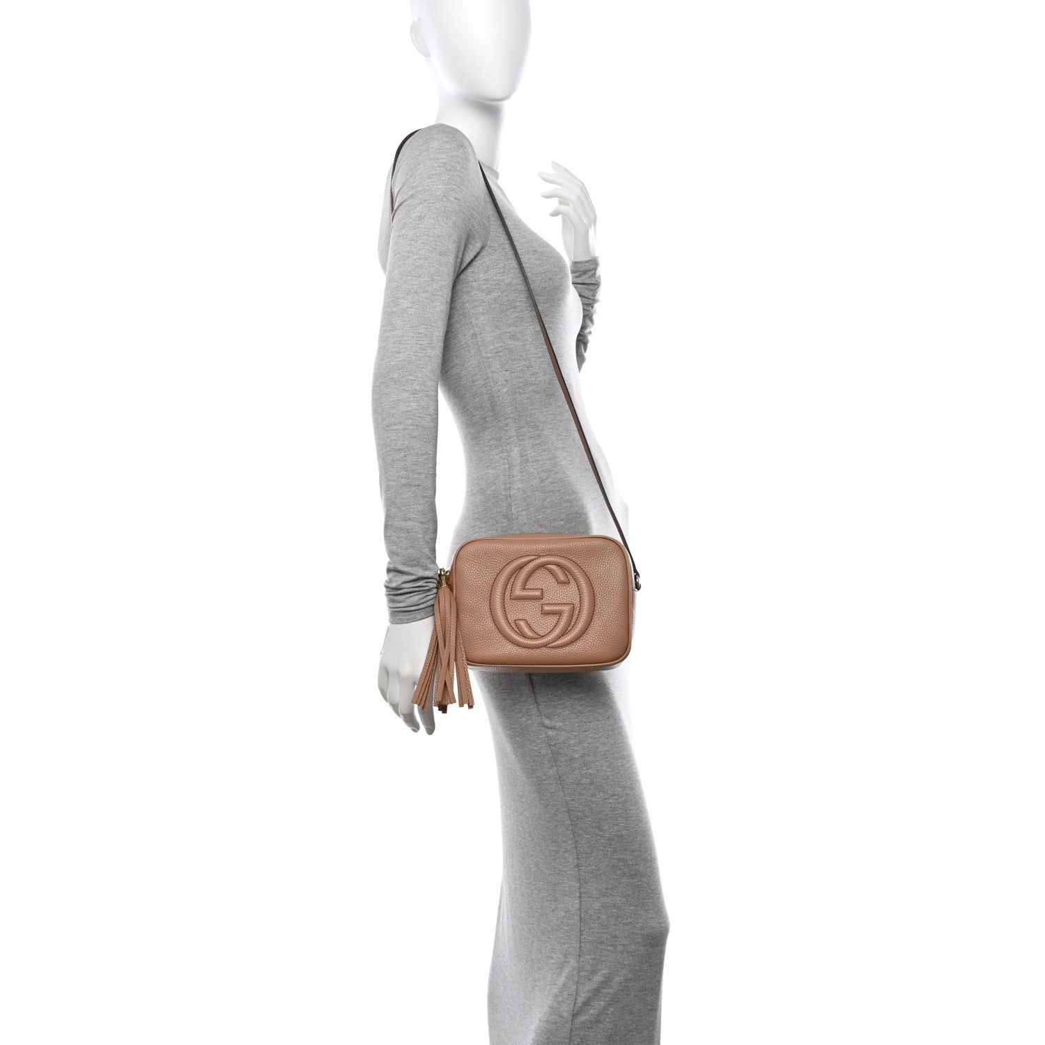 Gucci Pebbled Calfskin Small Soho Disco Bag Camelia 2 of 14