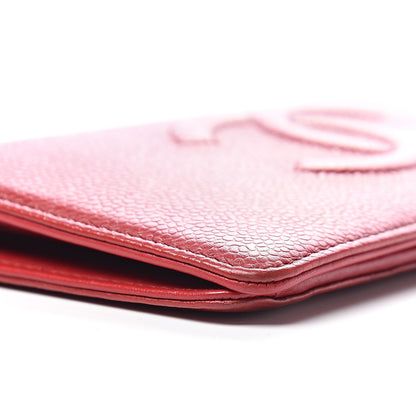 Chanel Caviar Timeless CC Yen Wallet Red 9 of 12